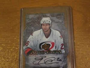 2007-08 UPPER DECK ARTIFACTS HOCKEY AUTO-FACTS #AF-EC ERIK COLE HURRICANES
