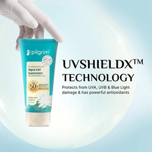 Pilgrim SPF 50 PA+++ Sunscreen Gel 50g With 1% Hyaluronic Acid Broad Spectrum - Picture 1 of 7