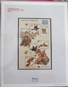 AMERIPEX '86 Corea - Estampillas como nuevas y FDC en monturas a página con funda exterior - Imagen 1 de 2