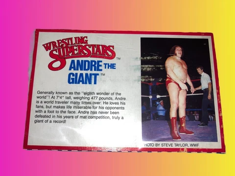 ACTION FIGURE CARD Andre The Giant (1984 Series 1) LJN WWF WWE (3X5) #1 Cover