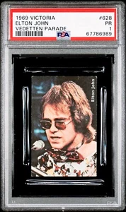 Elton John Rookie Card PSA 1 1969 Victoria Vedetten Parade 628 RC Rock Music HOF - Picture 1 of 2