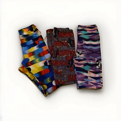 Leggings Lularoe TC, Lote De 3 Usados, 2 Temas Disney Y 1 Logo Talla Única Foto 1 de 4