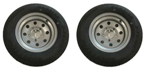 Triton 08875 ST145/R12 Load Range E Trailer Tire with Steel Rim - Pair - Picture 1 of 2