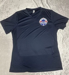 BSA National Jamboree 2023 Damen T-Shirt L dunkelblau V-Ausschnitt Performance NEU - Bild 1 von 4