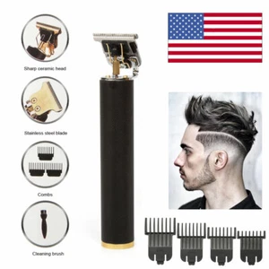Pro Real Zero Gapped Cordless T-Blade Clipper Electric Hair Trimmer Portable - Picture 1 of 18