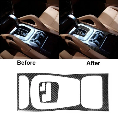 Cubierta de panel de cambio de marchas AT de fibra de carbono 2 piezas para Porsche Cayenne Sport 03-10 Foto 1 de 4