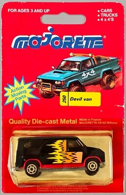 De colección Majorette Fourgon Devil Van EE. UU. / Ford E-350 / #250 / Hecho en Francia Foto 1 de 4