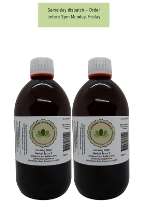 Ginseng Root Herbal Extract - Twin Pack 1050ml (2x525ml) - In Glass Bottles - image 1 of 4