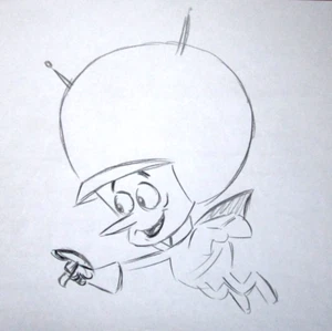 1990s GREAT GAZOO FRED FLINTSTONES HANNA-BARBERA ORIGINAL PRODUCTION cel DRAWING - Picture 1 of 2