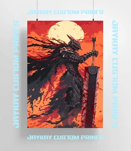 Berserk Guts Anime Manga Wall Art Poster Print - No Frame - Picture 1 of 3
