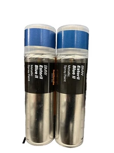 BMW ESTORIL BLUE II (2) METALLIC SPRAY PAINT 300ML HALFORDS CANS X2 - Picture 1 of 3