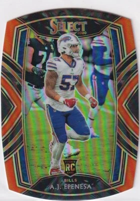 2020 Panini Select - Club Level A.J. Epenesa #295 Orange Prizm Die-Cut (RC) - Image 1 of 2
