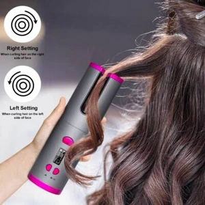 Curling Iron USB Wireless Multifunctional Charging Curler 6-Speed Temperature Ad - Picture 1 of 19