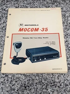 Motorola MOCOM 35 MANUAL Mobile Fm 2-way Radio Original Vintage Schematic  - Picture 1 of 9