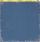 Reminisce - Blue Demin Grunge Scrapbooking Paper - 12x12 - DS - Striped