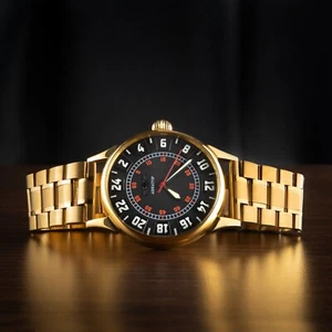 Rare 1990s Vintage 24-HOUR "Aviation" Men's wrist watch (Movement Raketa 24) - Picture 1 of 3