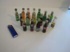 17 mini antique soda/beer bottle lot, filled with original liquids-RARE FIND LOT