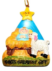 35 WHOLESALE CLEARANCE BABY JESUS LAMB STAR CHRISTIAN CHRISTMAS ORNAMENTS - Picture 1 of 2