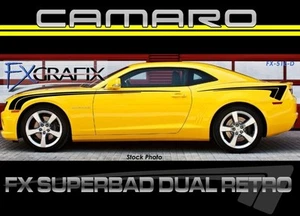2010 Chevy Camaro Dual Superbad Hockey COPO Style Body Side Stripes #1 Stripes - Picture 1 of 2
