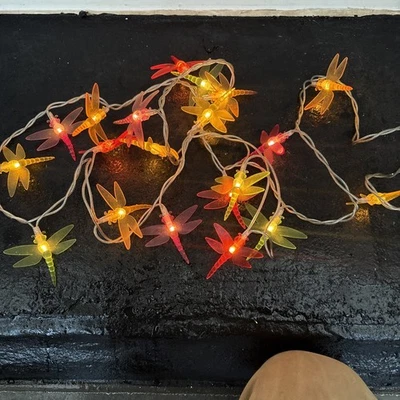 Vintage Set of 20 Dragonfly Christmas Lights. Fully working 1991  - Image 1 of 3