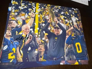 Mike Sainristil signed Michigan WOLVERINES8x10 photo Natl Champs - Picture 1 of 1