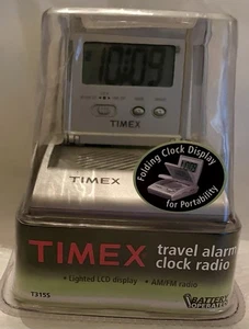 TIMEX Flip Top Travel Alarm Clock AM/FM Portable Radio Model T315S NEW RARE - Picture 1 of 7