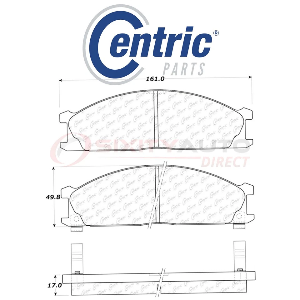 Centric Fleet Disc Brake Pads w Hardware for 1995-1996 Nissan Pickup 2.4L il Foto 1 de 4