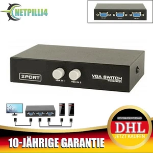 VGA Switch Box 2 in 1 Out VGA Umschalter für Computer PC Laptop Desktop Monitor - Bild 1 von 6