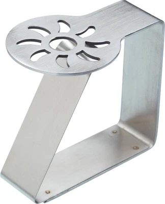 Set Fermatovaglia Da Tavola in Acciaio, Motivo a Sole, 4 Pezzi, Argento - Immagine 1 di 4