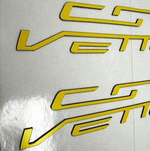 YELLOW C7 Engine Cover Plastic Letters Set For 2014-2019 Chevy Corvette - Picture 1 of 4