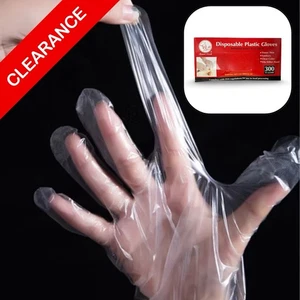 300 Count Disposable PE Plastic Gloves for Cooking, Food Prep and Food Service - Picture 1 of 4