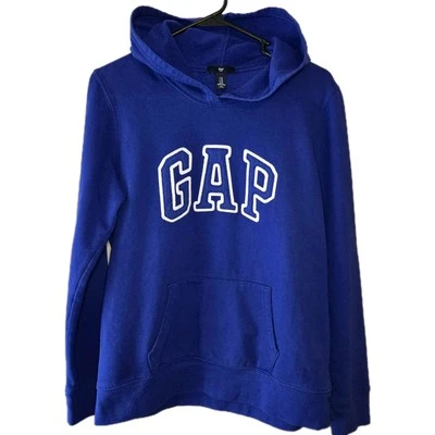 GAP Women's Blue Logo Hoodie With Front Pocket Size Medium Classic  - Image 1 of 4