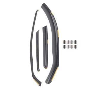 Wind Deflectors For BMW 1 Series F20 11-19 Front Rear 4pc Black - Picture 1 of 12