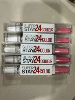 Lot of 5 Maybelline #215 PINK GOES ON SuperStay 24hrs Liquid Lipstick Retired - Image 1 of 3