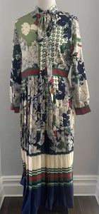 New Dalia Macphee long sleeve pullover dress M Designer Inspired Print - Picture 1 of 7