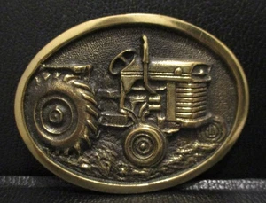 Tractor Brass Belt Buckle Massey Ferguson John Deere Case Allis Chalmers Ford? - Picture 1 of 3