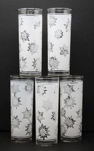 Vintage Menge 5 Federal Atomic Snowflake Longdrink Tom Collins Gläser Barzubehör - Bild 1 von 6