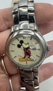 Unisex DISNEY Mickey Mouse Watch Silver tone case/band MU0930 SII Working - Picture 1 of 6