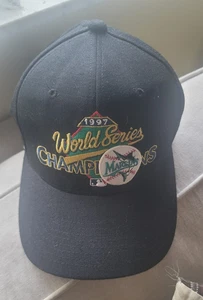 Vintage Florida Marlins Hat 1997 World Series Champions Snapback Clubhouse Wool - Picture 1 of 3