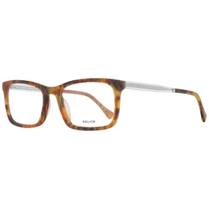 Police Eyeglasses VPL262N 763M Brown Rectangle Full Rim Plastic Frames 54mm Men - Picture 1 of 3