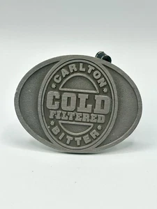 Vintage 1980s Rare Carlton Cold Filtered Bitter Pewter Beer Belt Buckle Aust - Bild 1 von 7