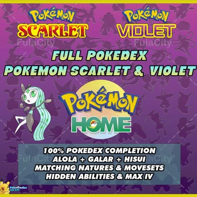 Pokemon Home Scarlet Violet ✨ Living Pokedex Gen 9 ✨ GET SHINY MELOETTA GIFT - Image 1 of 4