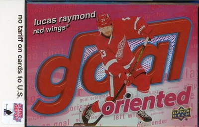 2025-26 Upper Deck Goal Oriented Red #GO9 Lucas Raymond 199/199 - Image 1 of 2