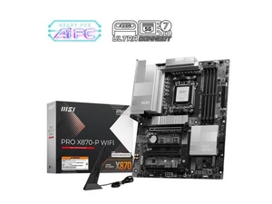 MSI PRO X870-P WIFI ATX AM5 Motherboard, USB 4.0, 4x SATA 6Gb/s, AMD Wi-Fi 7,USB - Picture 1 of 5