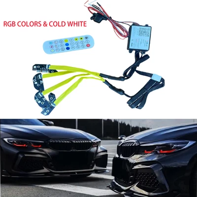 For 2020-2022 BMW G20 G28 G21 325 328 RGB LED DRL Boards Headlight Ring Remote - Image 1 of 4