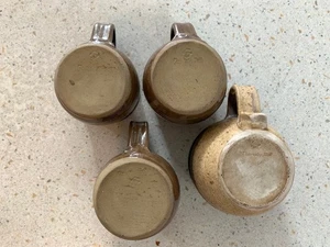 Thoresby Hall Studio Pottery : 4 MUGS : brown glaze - Picture 1 of 7