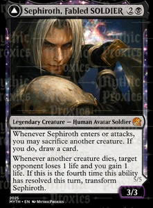 Sephiroth, Fabled SOLDIER High Quality Altered Art Custom Playtest Card - Picture 1 of 7