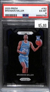 2023-24 Panini Prizm #152 Brandon Miller - PSA 6 *TedsCardShack* - Picture 1 of 2