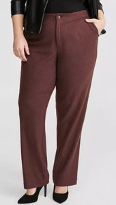Pantalón de tiro alto (24T) talla grande nuevo sin etiquetas tórrido relajado pierna recta sarga cepillada - Imagen 1 de 7