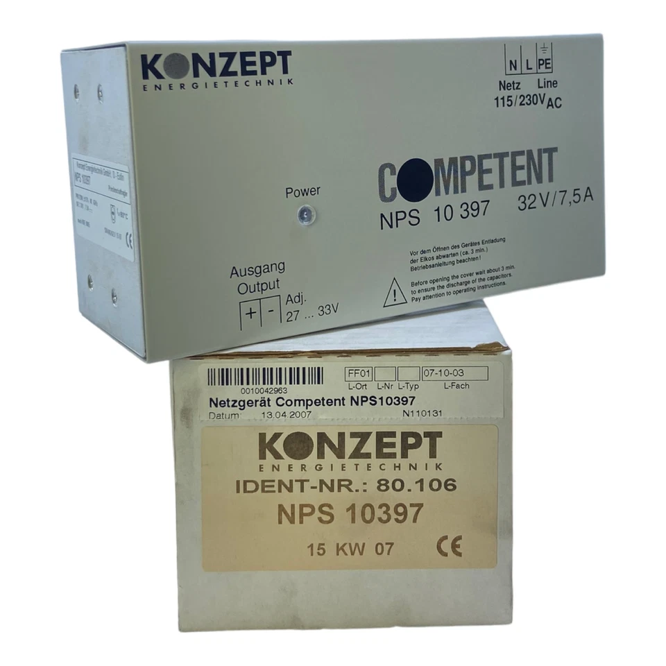 Fuente de alimentación Concept NPS10397 48...62Hz 230V 32V 7,5A Foto 1 de 4